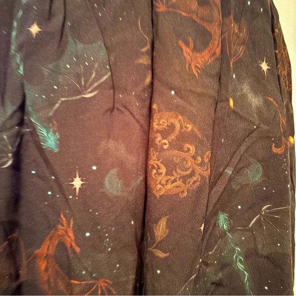 Disturbia Black Midi Skirt with Multicolor Celestial Print - Picture 3 of 4